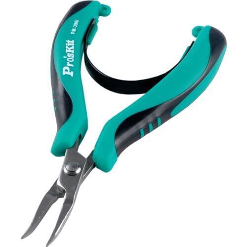 PM-396I AISI420 Stainless Steel Bent Nose Plier Wire Wrapping Beading Jewelry Tool Handle Tool