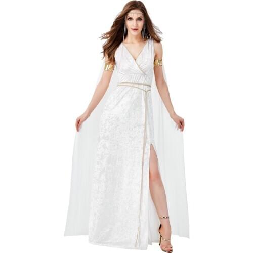Deluxe Greece Goddess Greek Mythology Rome Princess Cleopatra Masquerade Costume Halloween Sexy Ladies Hen Party Fancy Dress