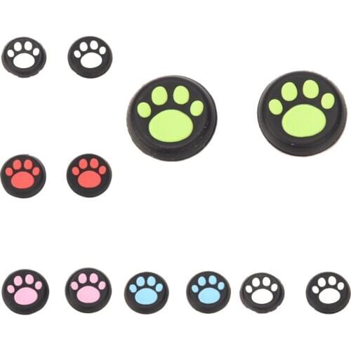 Silicone Dog Footprints ThumbStick Grips Caps Gamepad Joystick Cover Case For Sony PS4 /PS3 For XBOXONE/360 Controller