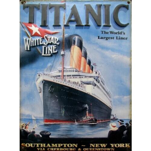 Titanic ocean ship modern Art print Silk poster Home Wall Decor