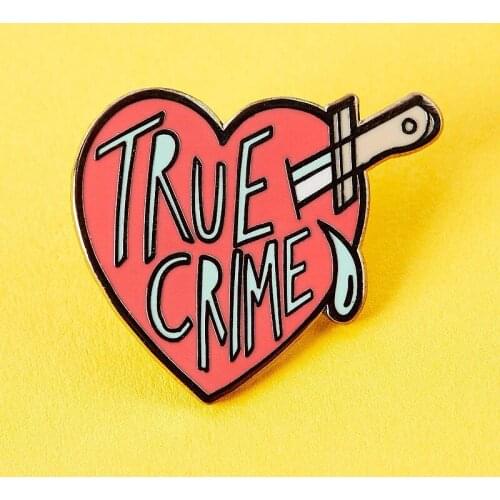 Punk True Crime Murders Enamel Brooch Pin Backpack Hat Bag Collar Lapel Pins Badges Women Mens Fashion Jewelry Accessories