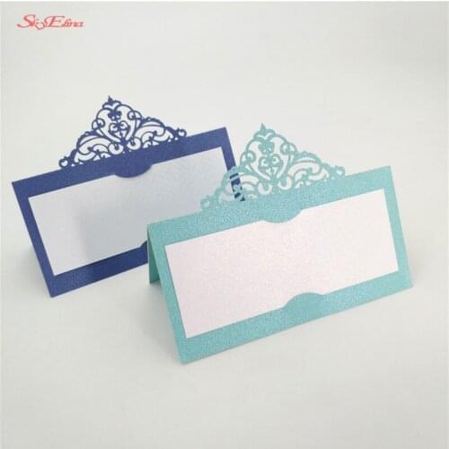 10/50/100 pcs Laser Cut Place Name Card Wedding Guest Table Cards Decoration Chic Pearlescent Name Card Party Supplies 7zSH873