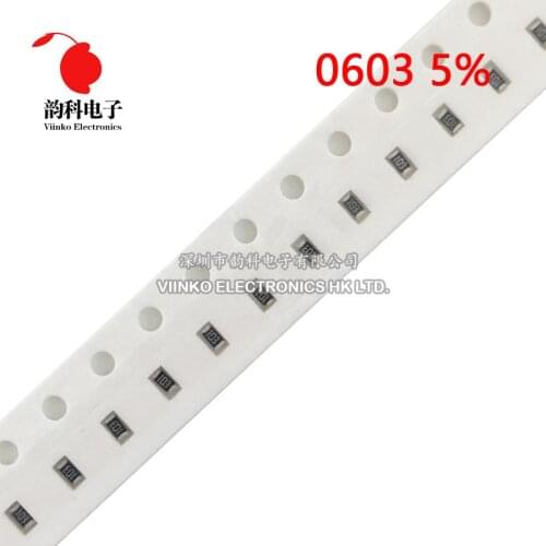 100pcs 0603 5% SMD Resistor 1/10W 20M ohm Chip Resistor