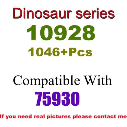 1046Pcs 10928 Building Block Toy Dinosaur Series 75930 Assembled Building Block Childrens Toy Gifts