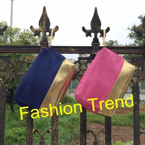 20pcs/lot free shipping new style gold cosmetic makeup bag glitter clutch evening bag designer luxury