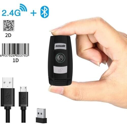 2D Handheld Portable Mini Wireless Bluetooth USB Bar code Scanner,with Storage Mode,16MB Storage Memomry