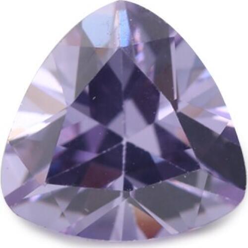 50PCS 3x3~15x15mm Trillion Shape Loose CZ Stone Lavander AAAAA Cubic zirconia Synthetic stone For Jewelry DIY Gems Stone