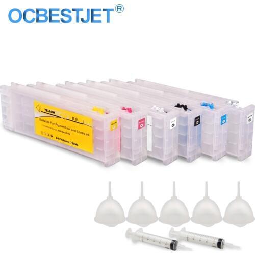 6Colors/Set T7251 T7251-T7254 T725A T725A Refillable Ink Cartridge With Chip For Epson SureColor F2000 F2100 Printer 700ML/PC