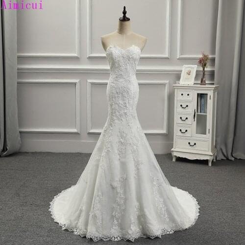 Aimicui Long Sleeve Wedding Dresses