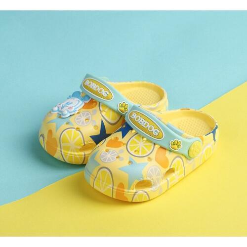 Bobdog Slippers Boy Girl Fruit Shoes Summer Anti-slip Toddler cartoon Kids Indoor Baby Slippers EVA outdoor Kids Slippers SO003