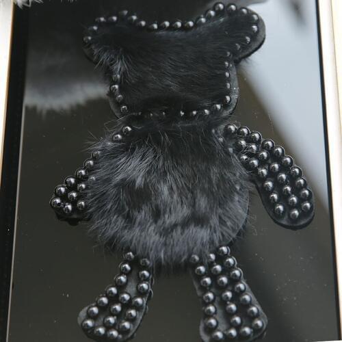 Bear big rhinestones bead brooch patches applique vintage crystal fabric sew on patch fashion clothing bags decoration patch