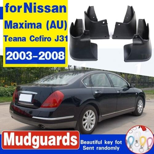 Car Mud Flaps For Nissan Maxima (AU) Teana Cefiro J31 2003-2008 Splash Guards Mud Flap Mudguards Fender 2007 2006 2005 2004