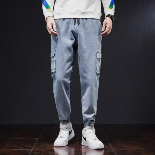 Large size 6XL 7XL 8XL Spring new Harlan mens jeans Fashion casual loose-fit denim trousers men black blue