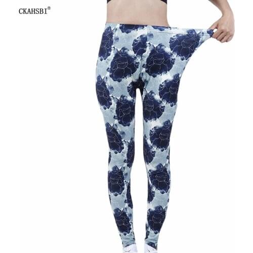 CKAHSBI High Waist Elastic Woman Yoga Pants Sportswear Trousers Sexy Women Legging Printing Mujer Fitness Leggins Fashion Slim