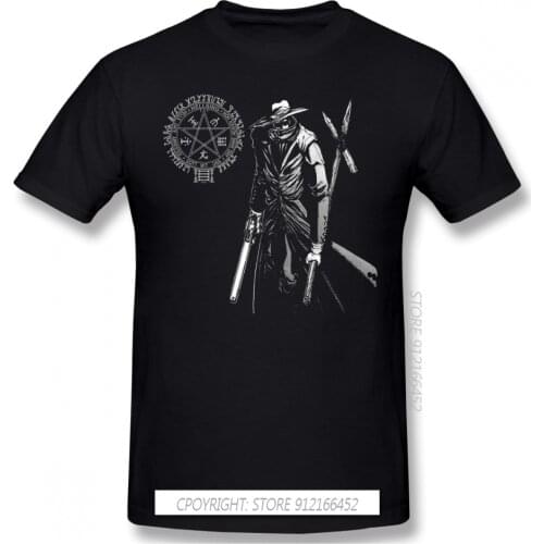 Hellsing Manga Abraham Van Helsing Anime Mens TShirt Cool Alucard Distinctive Man T Shirt Original Streetwear Hipster Tees Tops