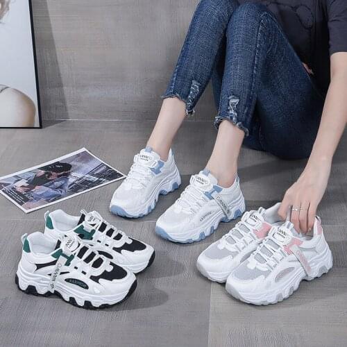 Womens Vulcanize Shoes Sneakers Color Matching Casual Shoes No-slip Lace Up Running Shoes Fashion Comfortable Fitness Shoes