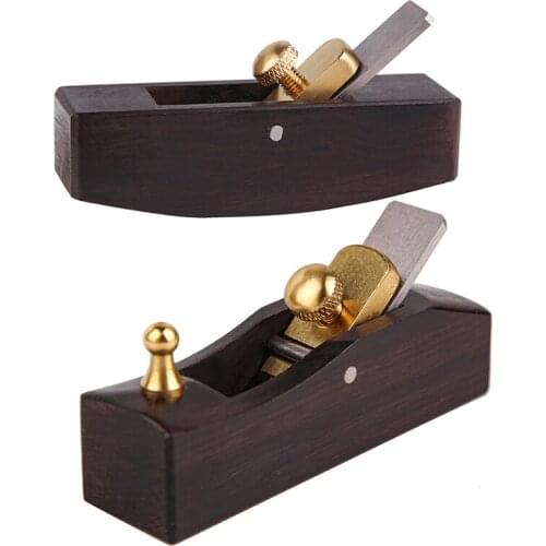 LMDZ DIY Mini Hand Planer Carpentry Carpenter Ebony Joinery Woodwork Tools Wood Trimming Plane for Woodworking 2 pcs Set or 1pcs