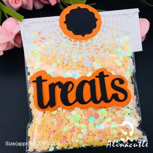 Die Cut Metal Cutting die Halloween Treats Scrapbooking Paper Craft Handmade Card Punch Art Cutter Die Cut Alinacutle
