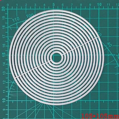 Metal Cutting Dies Round Frame Knife Blade Die Mold Stencils for Craft Scrapbook Greeting Card Making Decorative Die Template