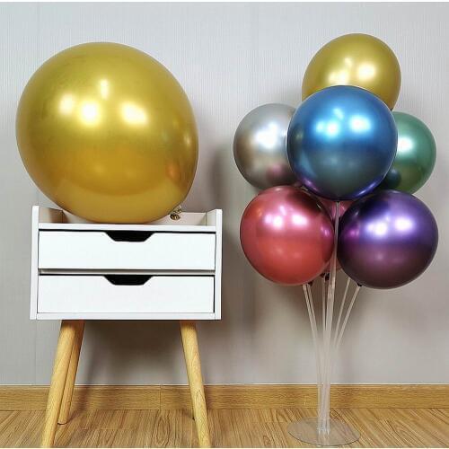 5/10/12/18inch Metallic Balloon Metall Chorme Balloons Latex Big round helium balloon globos Wedding Birthday Party Decorations