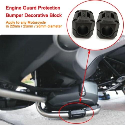 Modified for BMW KTM Suzuki Triumph Honda 22 25 28 mm Motorcycle Bumper Engine Protective Guard Crash Bar Decorative Block