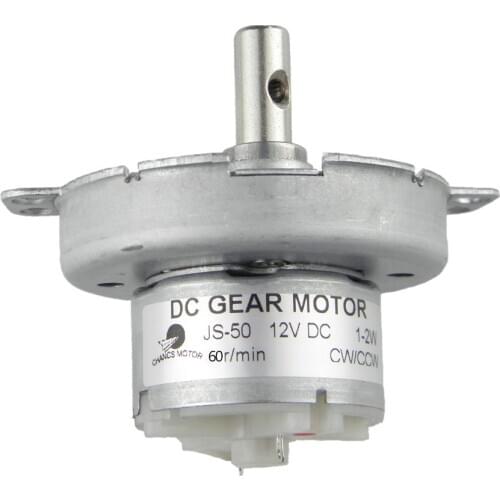 Horizontal Hole Shaft JS-50 DC Gear Motor 12V DC 60RPM Microwave Micromotor Synchronous Motor