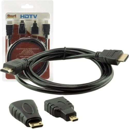 HDMI CABLE 1.5 METERS PCS SET SET POWERMASTER (MICRO HDMI HDMI * MINI HDMI HDMI)