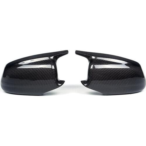 DWCX Car Auto Carbon Fiber Rear View Mirror Cover Cap Trim Fit for BMW F10 F11 F18 2010 2011 2012 2013