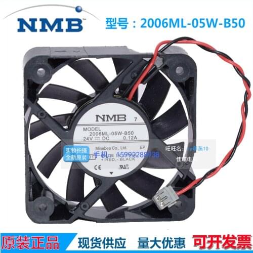 New authentic 2006ML-05W-B50 24V 0.12A two-wire 5cm cooling fan equipment