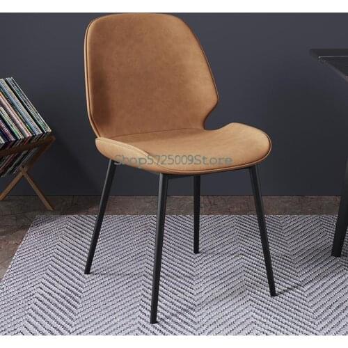 Dining chair home light luxury nordic backrest modern minimalist makeup chair leisure stool restaurant iron net red chair