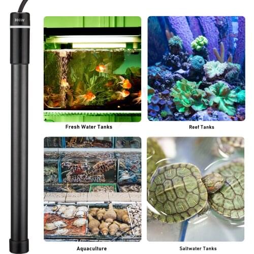 100W/300W Aquarium Heater Submersible Fish Tank Accurate Constant Temperature Heating Control Overheat Protection INKBIRD PLUS