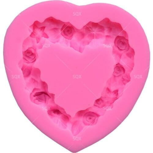 Heart & Flower Shaped Press Fondant Cake Baking Molds,Cake Decorating Tools Pastry Tools Kitchen Accessories SQ1507