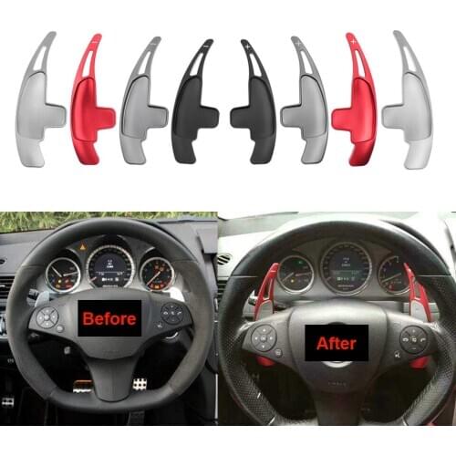 For Mercedes Benz AMG A45 C63 S63 CLA45 GLA45 CLS63 SL63 Car Aluminum Extension Steering Wheel Shift Paddle Shifts Paddle
