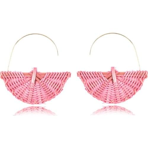New jewelry handmade rattan creative earrings fashion wild rattan earrings