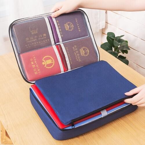 Document Ticket Storage Bag Waterproof Large Capacity for Home Office Travel 35 x 6 x 27cm MJ81108