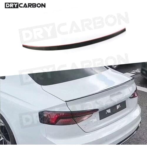 Carbon Fiber Rear Bumper Lip Spoiler Wings For Audi A5 S5 Spoiler Trim Sticker 2017 2018 2019 Auto Car Styling Decorations