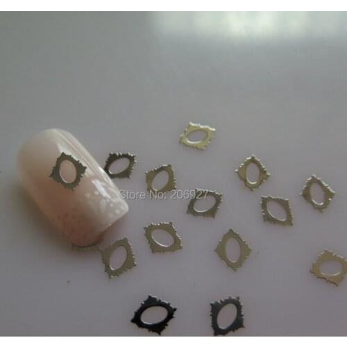 MS328-1 100pcs Silver Cute Deco Metal Sticker Nail Art Metal Sticker Nail Art Decoration Non-adhesive Sticker