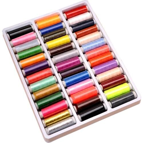 39pcs/Set Colorful 150 Yards Sewing Thread Spolyester Thread Strong And Durable Sewing For Hand Machines