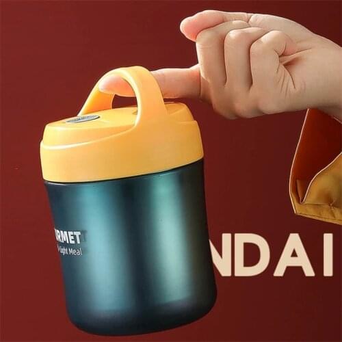 500ML Portable Stainless Steel Tumblers Leak-proof Soup Milk Thermos Bottle Breakfast Cup Container Vacuum Flasks Coffee Bottle
