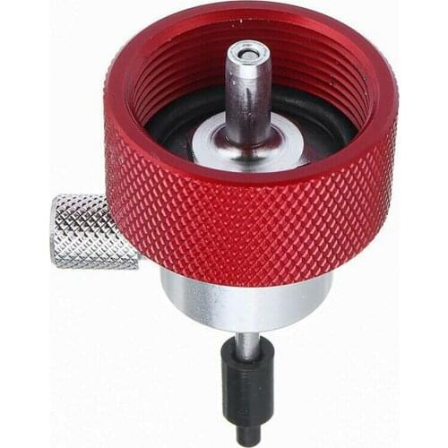 Gas Refill Adapter Outdoor Gas Tank Inflation Valve Flat Gas Tank Recharge Adapter for Camping Hiking Outdoor Travel