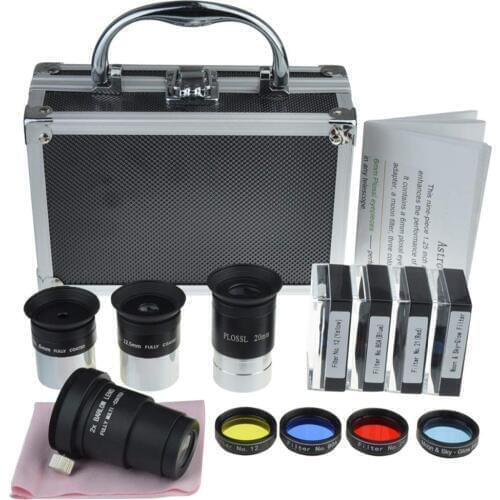 Astronomical Telescope Accessory Kit - with Telescope Plossl Eyepieces Set, Filter Set