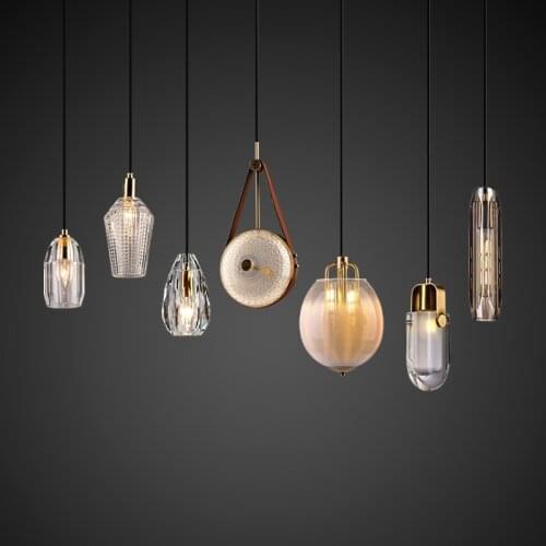 Atmosphere Postmodern Luxury Copper Crystal Hanging Lamp for Living/Dining Room Bar Decor Home Bedroom Bedside Porch Kitchen