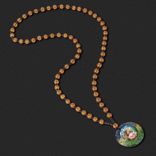 Christian Holy Family Pendant Rosary Necklace for Men Women Prayer Beads Chain Unisex Jewelry Communion Baptism Gifts