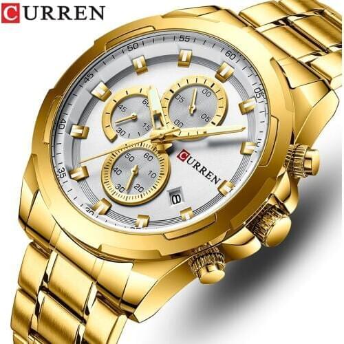 CURREN Watch Men Top Brand Sport Luxury Quartz Mens Watches Waterproof Chronograph Male Wristwatch Date Clock Relogio Masculino