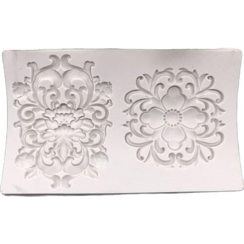 Border Silicone Mold DIY Rose Flower Cake Relief Wedding Cupcake Fondant Cake Decorating Tools Candy Chocolate Mould k773