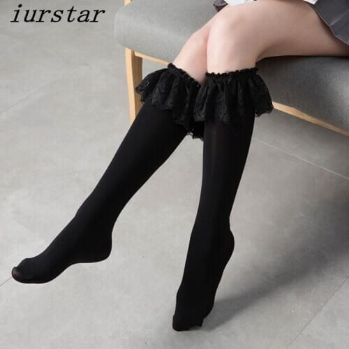 Iurstar Tights Womens Hosiery Spring Summer Lace Flower Stocking Velvet Stocking Cute Girl Thigh Mid Stocking Pantyhose
