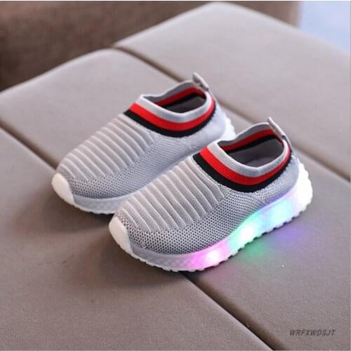 New Autumn Canvas Shoes Plaid Sneakers Children LED Shoes Big Kid Sport Shoe School Shoes for Teen Girls Skate Shoes