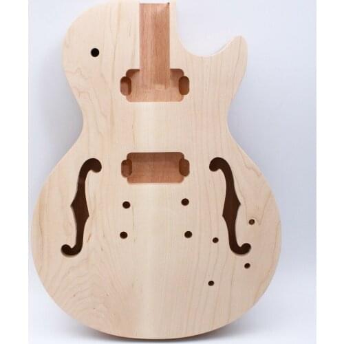 Mahogany guitar body Semi-hollow F hole DIY Electric Guitar Body Unfinished #US