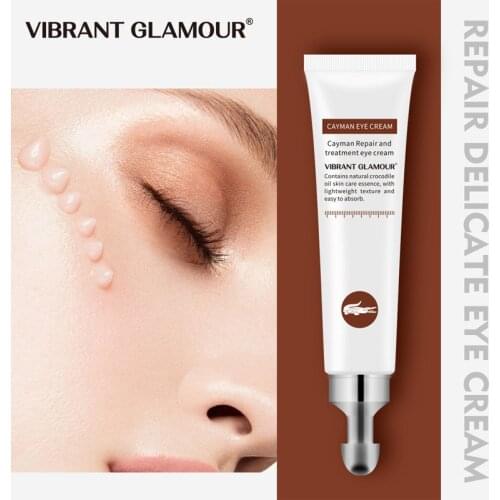 VIBRANT GLAMOUR Crocodile Oil Repair Eye Cream Reduce Wrinkle Improve Dark Circles Eye Bags Anti Puffiness Anti Aging Skin Care