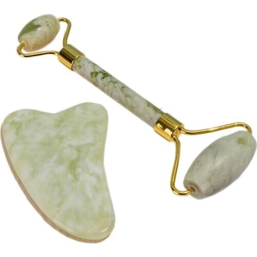 Massager for Face Jade Roller Facial Skin Care Tools Natural Scraper Bodys Back Beauty Slimming Massagers Roller Set